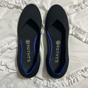 Rothy's The Flat in Black Solid W9